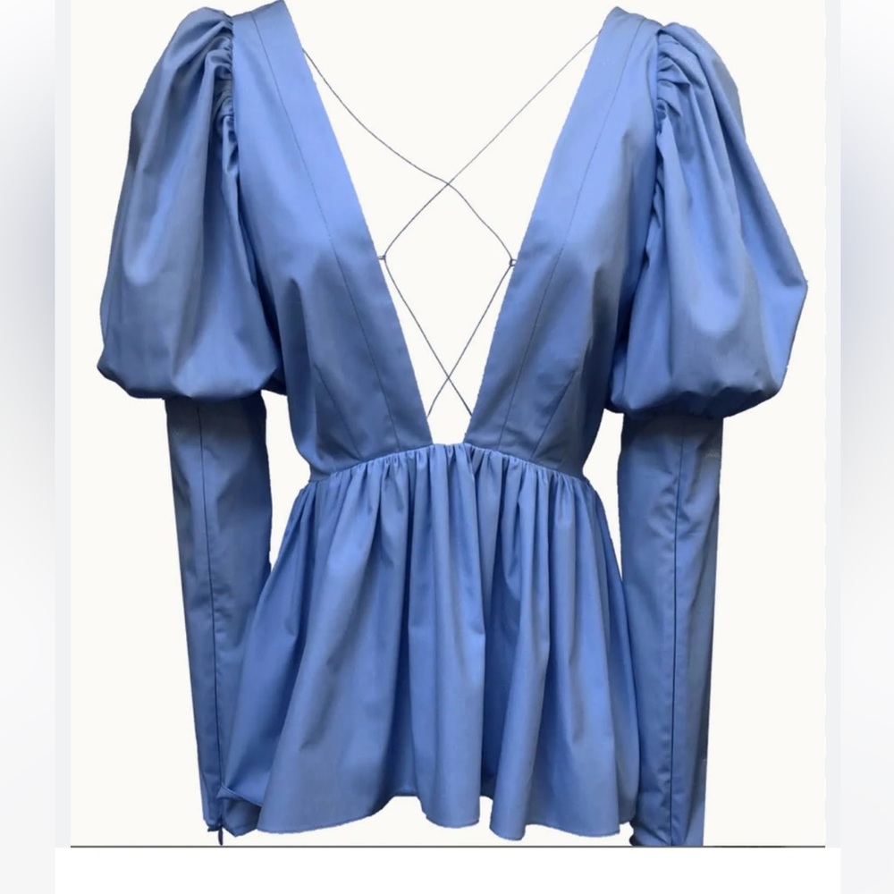 Allina liu Oxford peplum. Worn once. Size xs
